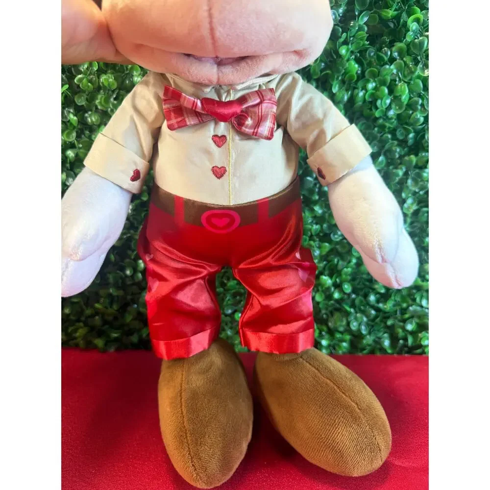 Disney Store 2022 Valentines Day Mickey Mouse Plush 16 Inch Plaid Heart